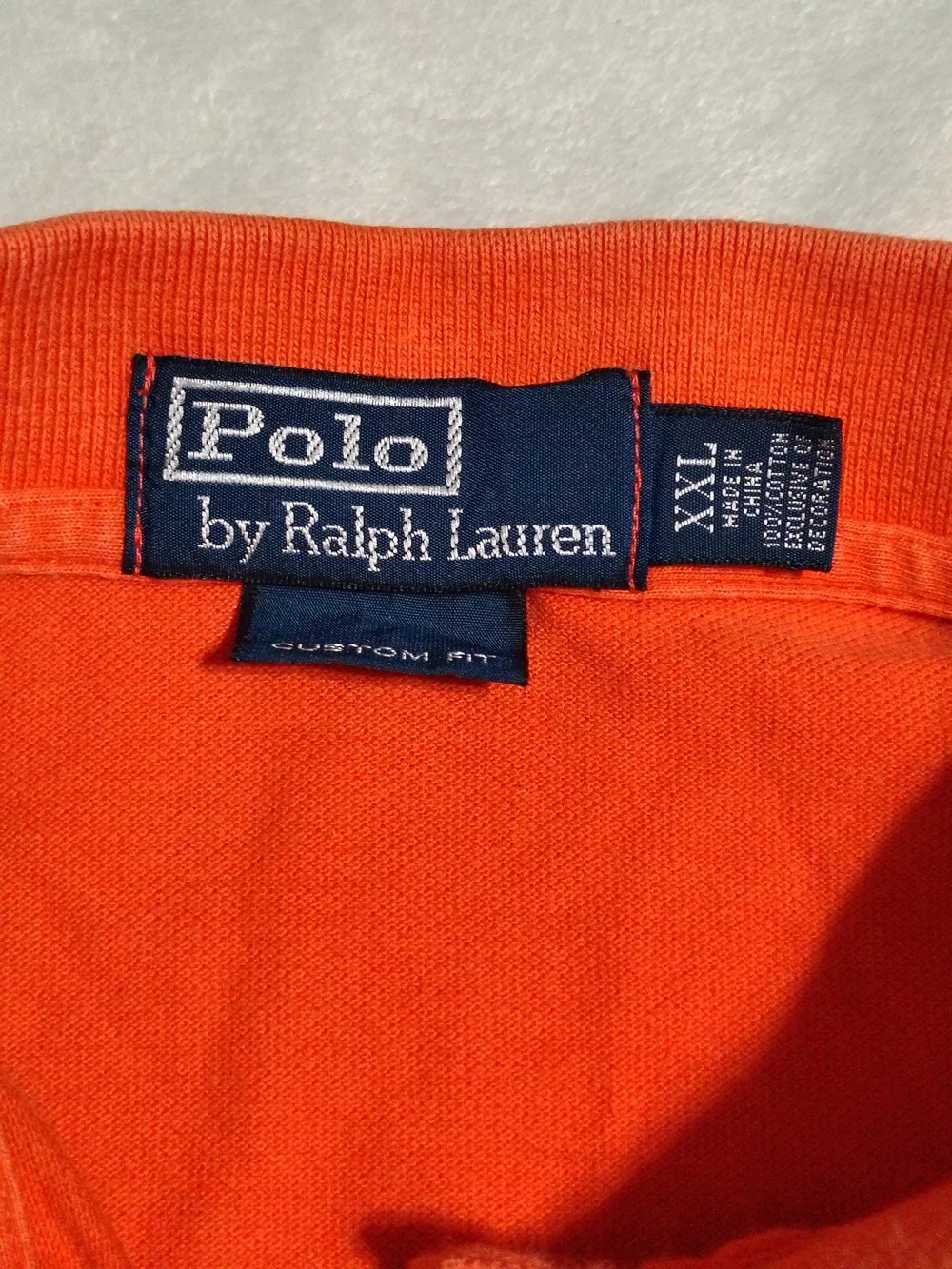 Ralph Lauren Men’s Bright Orange Polo Shirt with Signature Pony